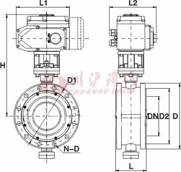 D943H電動(dòng)硬密封蝶閥結(jié)構(gòu)圖