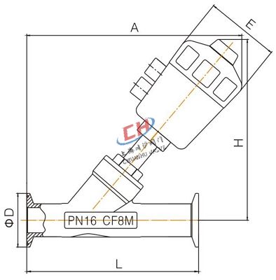 P1快裝氣動角座閥結(jié)構(gòu)圖