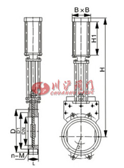 PZ673X-6、PZ673X-10_氣動漿液閥結(jié)構(gòu)圖